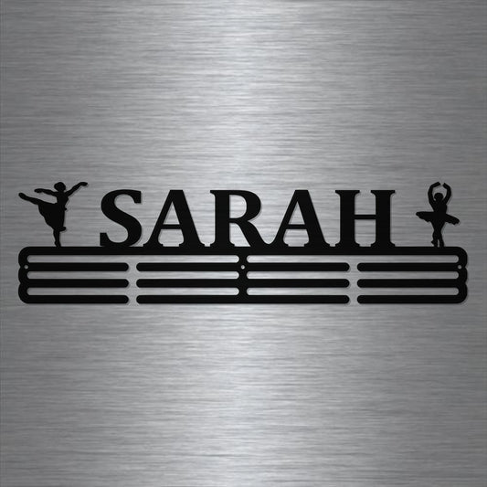 Dance Custom Name Medal Hanger Holder Display Rack 3 Rung, Cut Metal Sign, Metal Wall Art, Laser Cut Metal Signs Custom Gift Ideas - 8 inches - metal sign