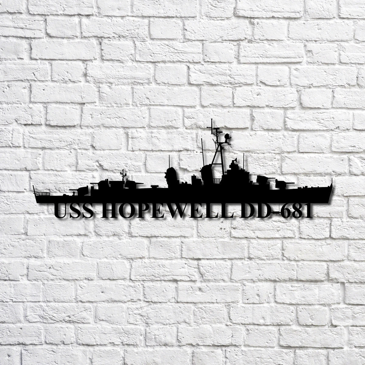 Uss Hopewell Dd681 Navy Ship Metal Art, Custom Us Navy Ship Cut Metal Sign, Gift For Navy Veteran, Navy Ships Silhouette Metal Art, Navy Home Decor Laser Cut Metal Signs Custom Gift Ideas