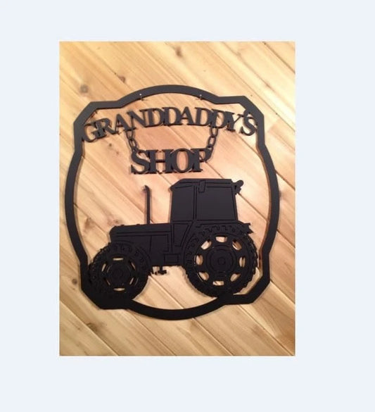 Custom Metal Tractor Sign Gift For Grandpa Personalized Farm Sign Laser Cut Metal Signs Custom Gift Ideas - 8 inches - metal sign