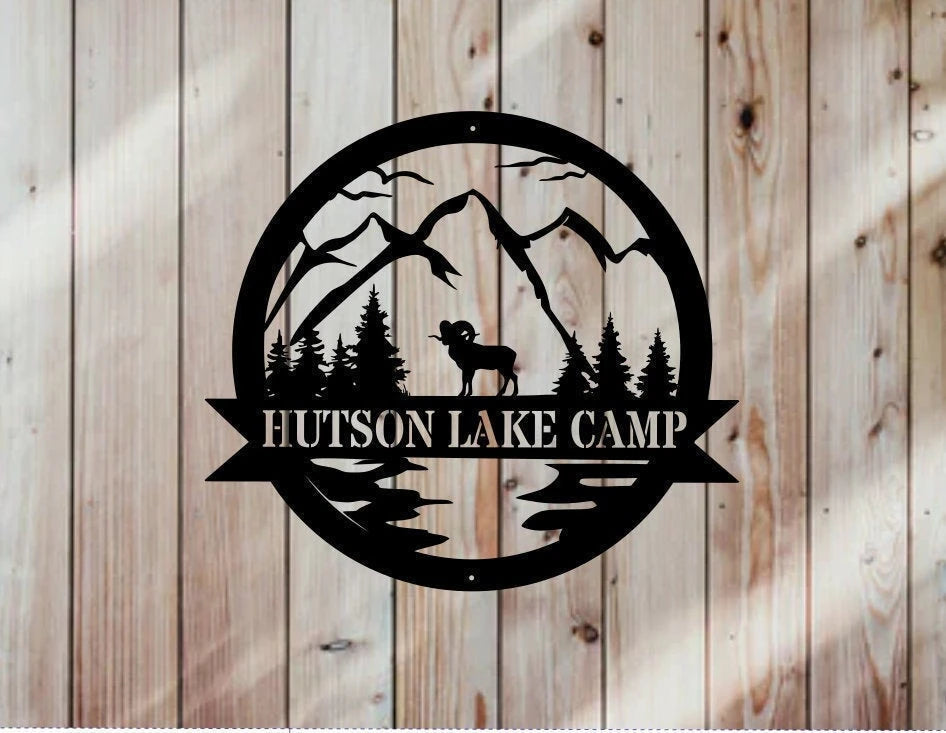 Metal Big Horn Sheep Sign Personalize Turkey Metal Sign Last Name Turkey Sign For Outdoor Personalize Metal Sign Outdoor Name