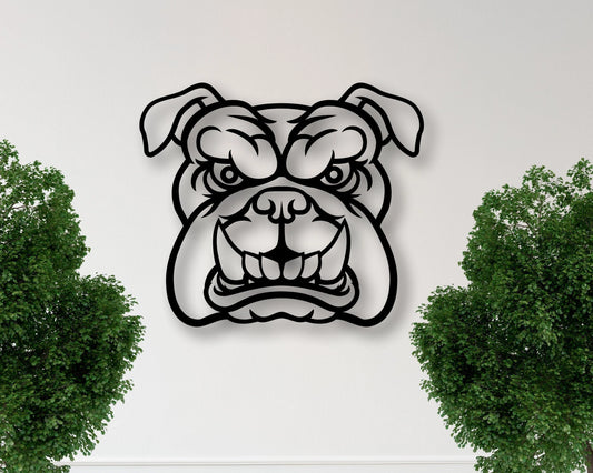 Bulldog Bulldogs Metal Sign Bulldogs Door Hanger Dog Metal Art Bulldog Fans Metal Decorenglish Bulldog Art Metal Signs
