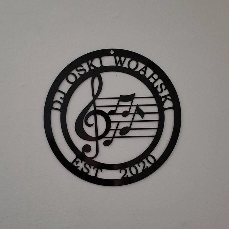 Personalized Music Established Last Name Family Sign Personalized