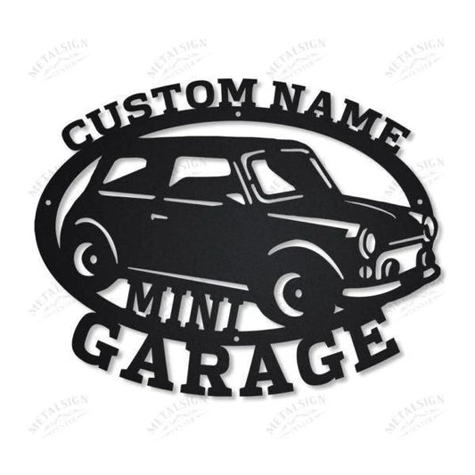 Mini Cooper Personalized Custom Metal Wall Art, Cut Metal Sign, Metal Wall Art, Metal House Sign Laser Cut Metal Signs Custom Gift Ideas - 8 inches - metal sign