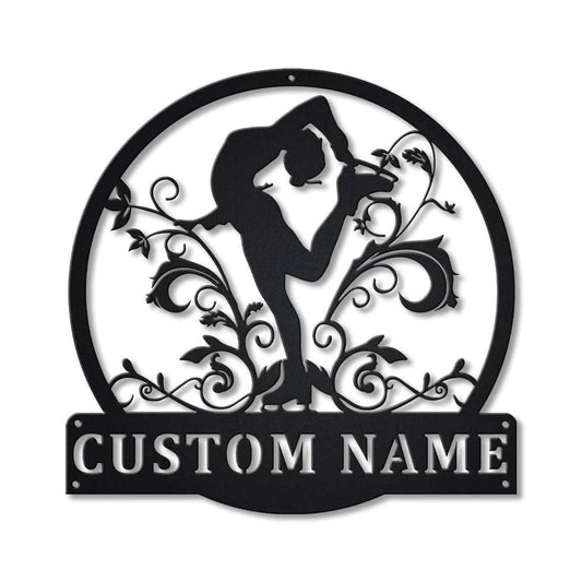 Personalized Ice Skating Monogram Metal Sign Art, Custom Ice Skating Sport Metal Sign, Hobbie Gifts - metal sign