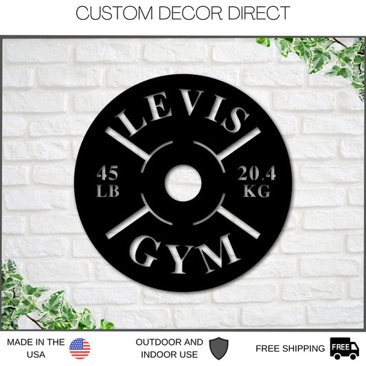 Gym Sign, Personalized Home Gym Sign, Custom Metal Gym Sign, Home Gym Decor, Cross Fit Sign, Metal Plate - metal sign