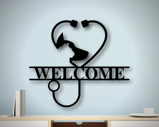 Personalized Metal Vet Sign, Metal Animal Care Sign, Custom Metal Veterinarian Sign, Personalized Clinic - metal sign