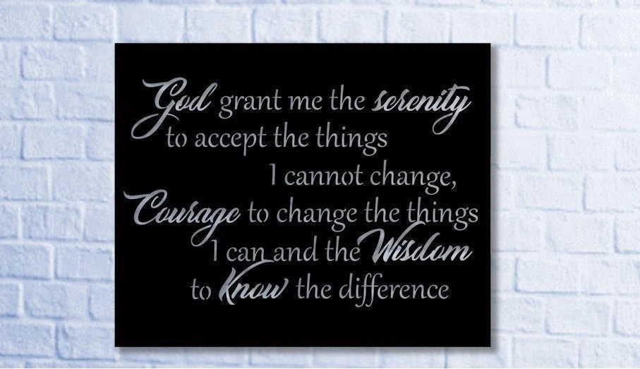 The Serenity Prayer Metal Sign Metal Sign Cut Metal Sign Wall Decor