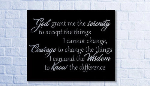 The Serenity Prayer Metal Sign Metal Sign Cut Metal Sign Wall Decor