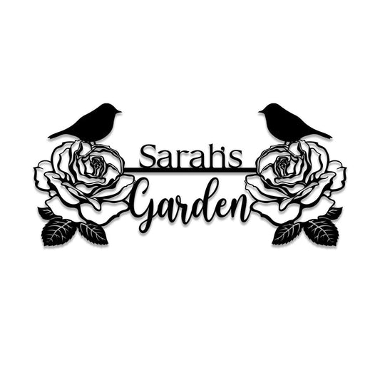 Metal Garden Sign, Custom Outdoor Garden Stake, Home Decor, Wedding Gift For Her, Gardening Lovers, Metal - wedding detail