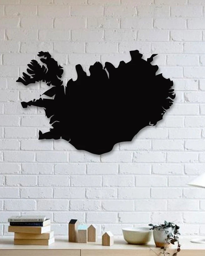Iceland Map Metal Wall Decor Christmas Gifts Europen Maps Country Maps Metal Modern ation Ideas