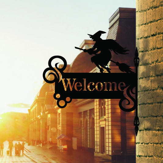 Personalized Witch Address Metal Signs, Mailbox Decor, Yard Decor, Outdoor Decor, Address Sign, Spooky - metal sign