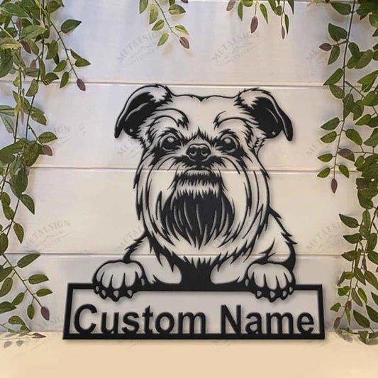 Griffon Bruxellois Dreed Dog Personalized Metal Wall Decor, Cut Metal Sign, Metal Wall Art, Metal House - metal sign