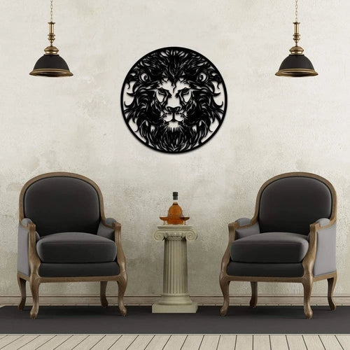 Lion Metal Wall Metal Sign Art Decoration Animal Metal Artwork Sign For House Wall Decor Gift For Kingman