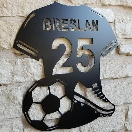 Football Soccer pride uniform Cut Metal Sign Laser Cut Metal Signs Custom Gift Ideas - 8 inches - metal sign