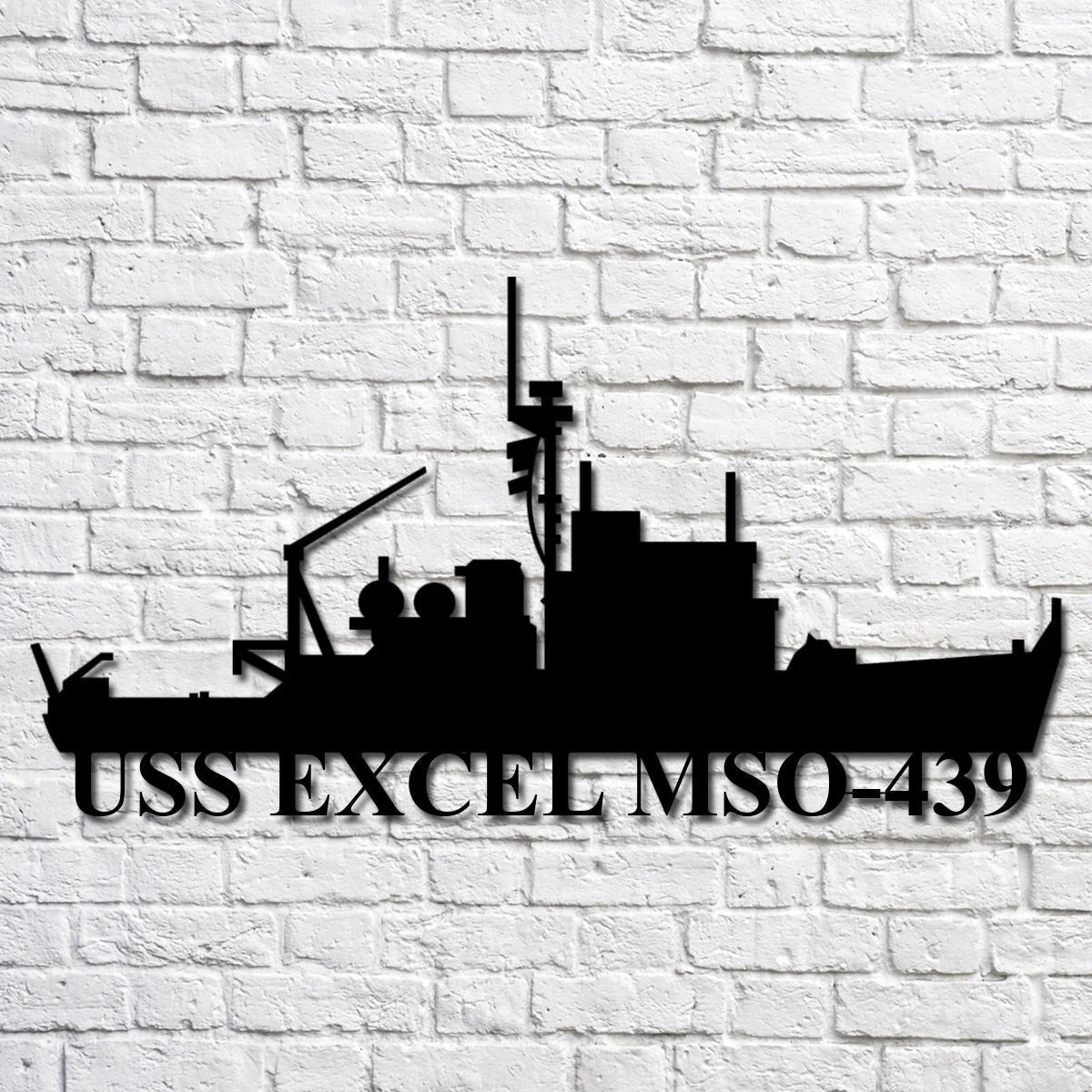 Uss Excel Mso439 Navy Ship Metal Art, Custom Us Navy Ship Cut Metal Sign, Gift For Navy Veteran, Navy Ships Silhouette Metal Art, Navy Home Decor Laser Cut Metal Signs Custom Gift Ideas