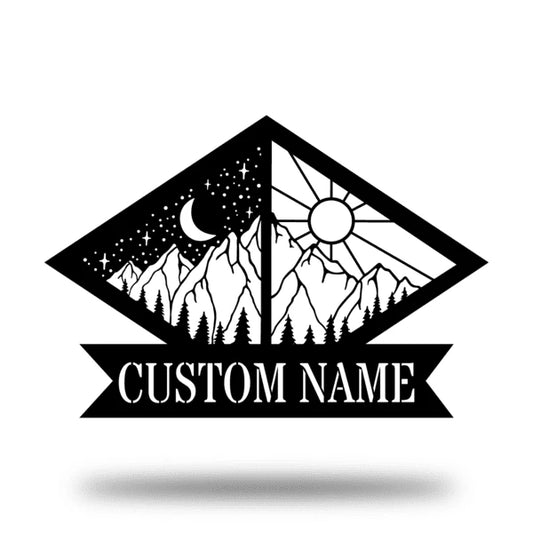 Day & Night Customized Metal Signs Custom Metal Sign Custom Signs Metal Sign - 8 inches - metal sign