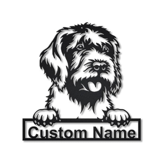 Personalized Wirehaired Pointing Griffon Dog Metal Sign Art, Custom Wirehaired Pointing Griffon Metal - metal sign