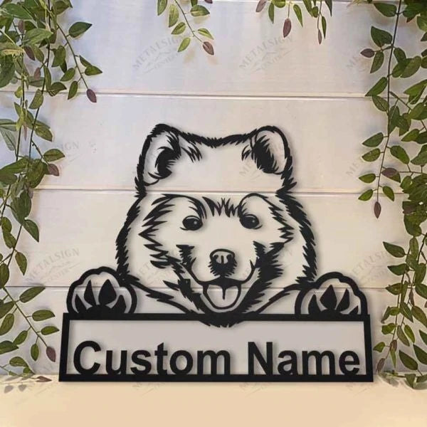 Samoyed Personalized Metal Wall Decor, Cut Metal Sign, Metal Wall Art, Metal House Sign, Metal Laser Cut Metal Signs Custom Gift Ideas