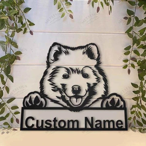 Samoyed Personalized Metal Wall Decor, Cut Metal Sign, Metal Wall Art, Metal House Sign, Metal Laser Cut Metal Signs Custom Gift Ideas