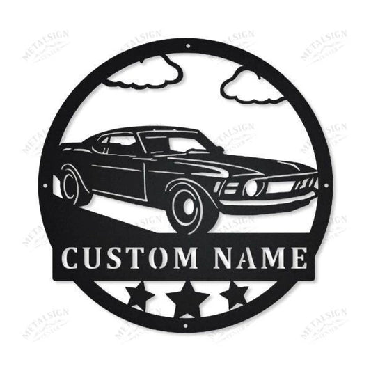 Mustang Car Monogram Metal Wall Decor, Cut Metal Sign, Metal Wall Art, Metal House Sign Laser Cut Metal Signs Custom Gift Ideas - 8 inches - metal sign