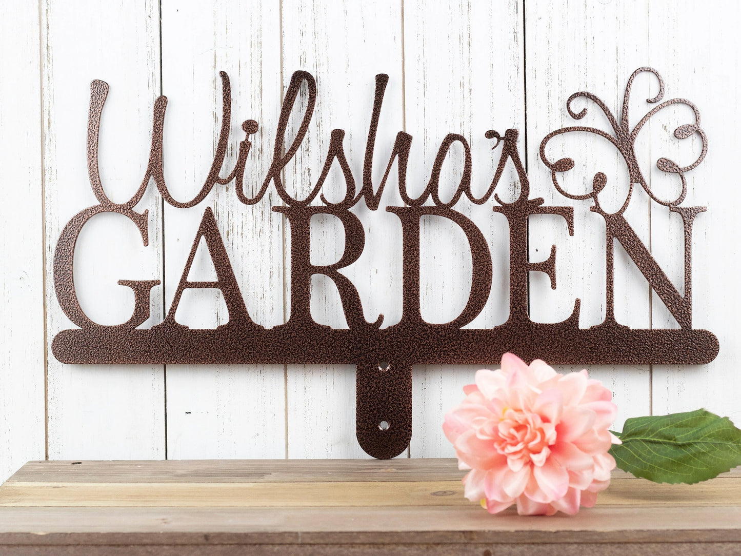 Custom Sign Garden Decor Name Sign Gift For Her Mother's Day Gift Mothers Day Gift Sign Metal Butterfly