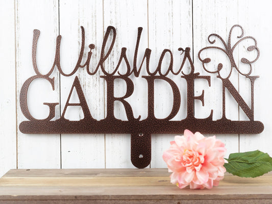 Custom Sign Garden Decor Name Sign Gift For Her Mother's Day Gift Mothers Day Gift Sign Metal Butterfly - metal sign