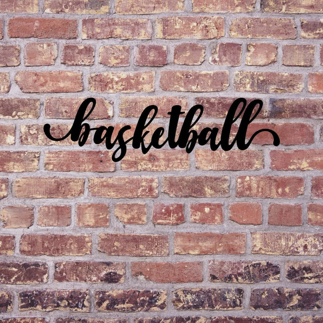 Basketball Sign Cut Metal Sign Wall Decor Metal Sign Metal Art