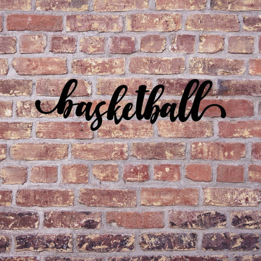 Basketball Sign Cut Metal Sign Wall Decor Metal Sign Metal Art