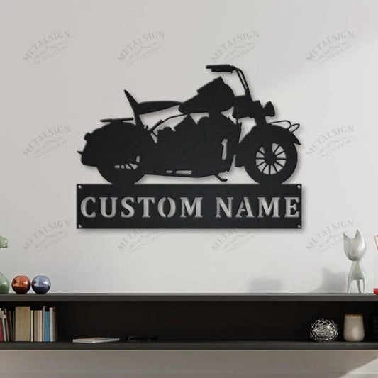 Motorcycle Personalized Metal Wall Decor Ii, Cut Metal Sign, Metal Wall Art, Metal House Sign, Metal - metal sign