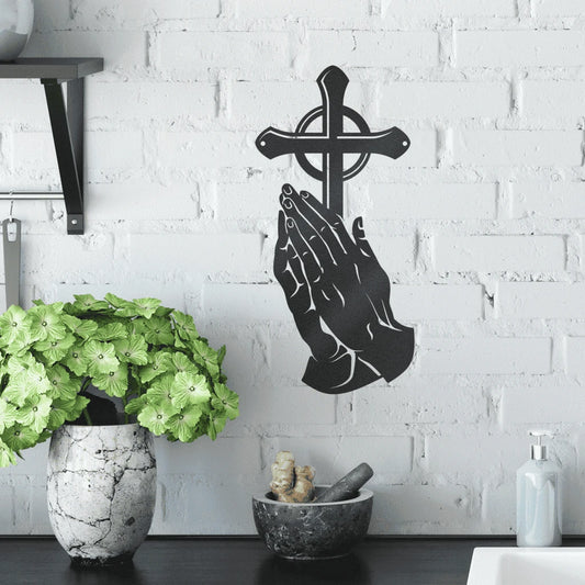 Peaceful Prayer Cut Metal Sign Metal House Sign - 8 inches - metal sign