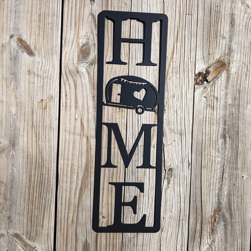 Home Sign Camper Style Cut Metal Sign Wall Metal Art