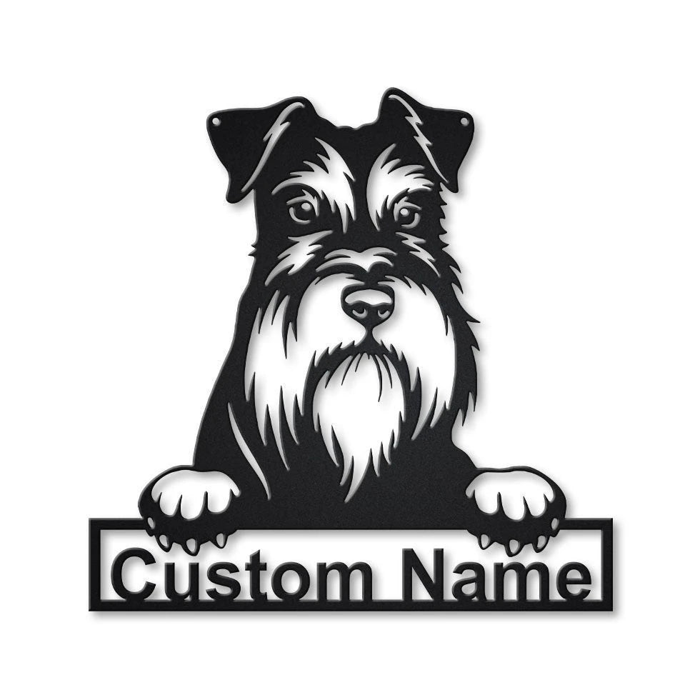 Personalized Miniature Schnauzer Dog Metal Sign Art, Custom Miniature Schnauzer Metal Sign, Animal Funny, Father's Day Gift, Pets Gift Laser Cut Metal Signs Custom Gift Ideas