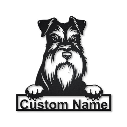 Personalized Miniature Schnauzer Dog Metal Sign Art, Custom Miniature Schnauzer Metal Sign, Animal Funny, Father's Day Gift, Pets Gift Laser Cut Metal Signs Custom Gift Ideas