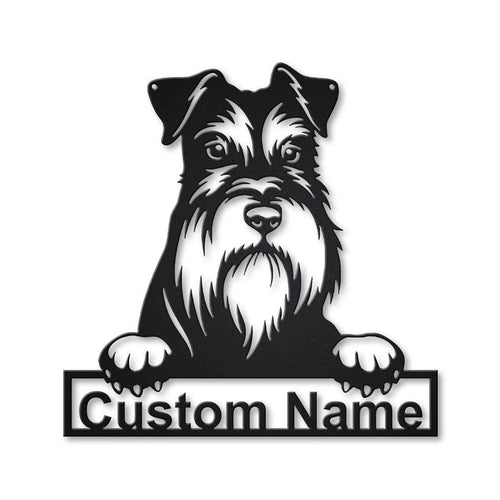 Personalized Miniature Schnauzer Dog Metal Sign Art, Custom Miniature Schnauzer Metal Sign, Animal Funny, Father's Day Gift, Pets Gift Laser Cut Metal Signs Custom Gift Ideas