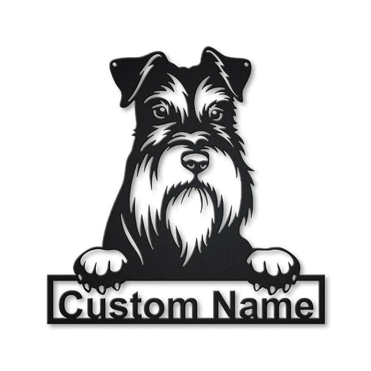 Personalized Miniature Schnauzer Dog Metal Sign Art, Custom Miniature Schnauzer Metal Sign, Animal Funny, Father's Day Gift, Pets Gift Laser Cut Metal Signs Custom Gift Ideas