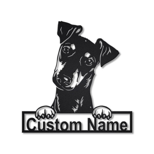 Personalized Manchester Terrier Dog Metal Sign Art, Custom Manchester Terrier Dog Metal Sign, Boxer Dog - metal sign