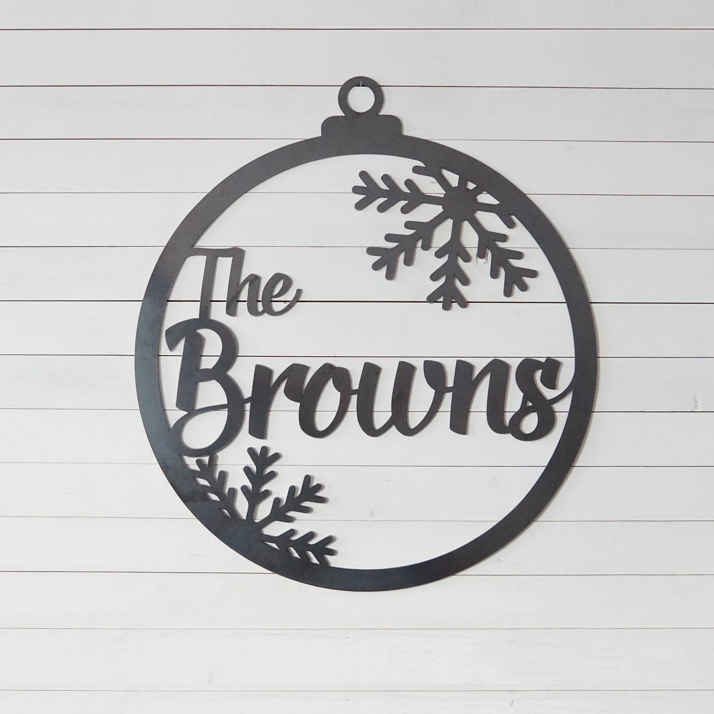 Personalized Family Name Sign, Metal Last Name Sign, Holiday Decor, Metal Family Name Sign, Wall Decor, Christmas Gift, Decoration, Laser Cut Metal Signs Custom Gift Ideas
