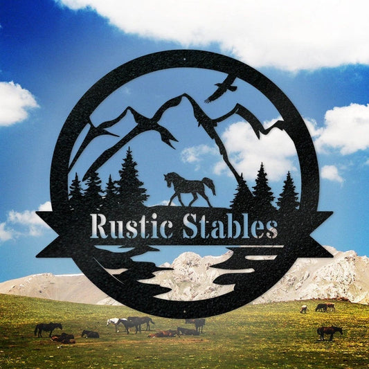 Horse Pasture Sign e Metal Sign - 8 inches - metal sign