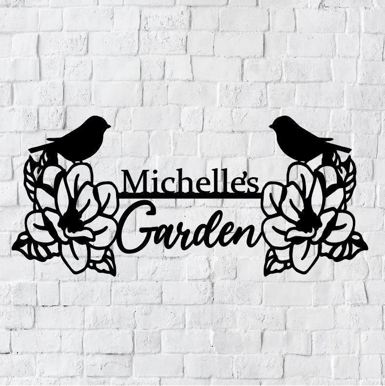 Personalized Garden Metal Art, Outdoor Metal Art, Garden Metal Art, Garden Sign, Outdoor Home Decor, Custom Garden Sign, Laser Cut Metal Signs Custom Gift Ideas
