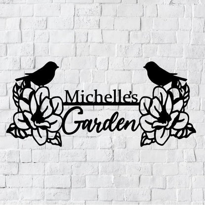 Personalized Garden Metal Art, Outdoor Metal Art, Garden Metal Art, Garden Sign, Outdoor Home Decor, Custom Garden Sign, Laser Cut Metal Signs Custom Gift Ideas