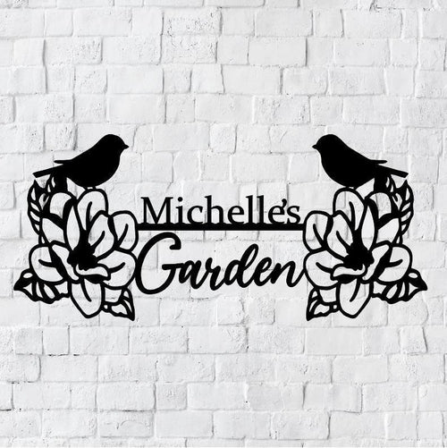 Personalized Garden Metal Art, Outdoor Metal Art, Garden Metal Art, Garden Sign, Outdoor Home Decor, Custom Garden Sign, Laser Cut Metal Signs Custom Gift Ideas