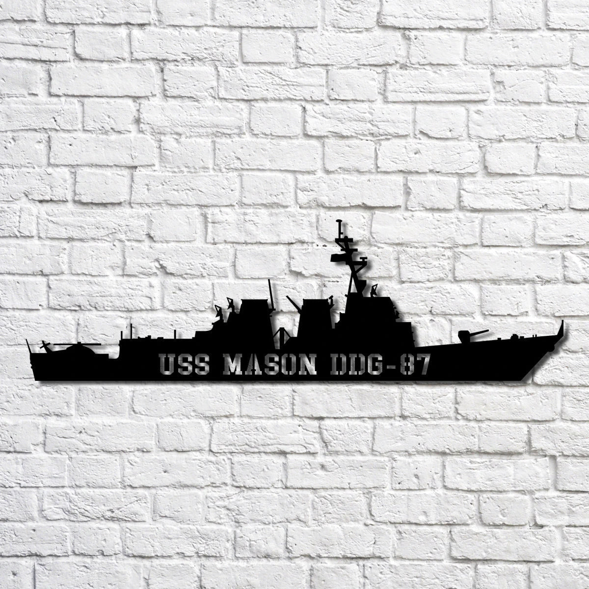Uss Mason Ddg 87 Navy Ship Metal Art, Custom Us Navy Ship Cut Metal Sign, Gift For Navy Veteran, Navy Ships Silhouette Metal Art, Navy Home Decor Laser Cut Metal Signs Custom Gift Ideas