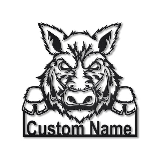 Personalized Feral Pig Metal Sign Art, Custom Feral Pig Metal Sign, Animal Funny, Pets Gift, Birthday - metal sign