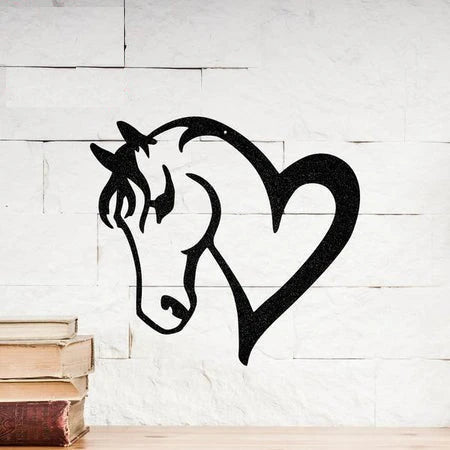 Horse Heart Customized Metal Signs Custom Metal Sign Custom Signs Metal Sign - 8 inches - metal sign