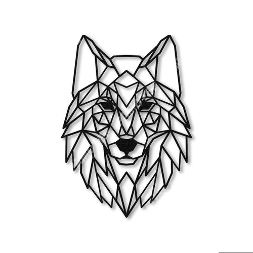 Geometric Wolf Metal Art, Wall Decor, Nature Art, Metal Laser Cut Metal Signs Custom Gift Ideas