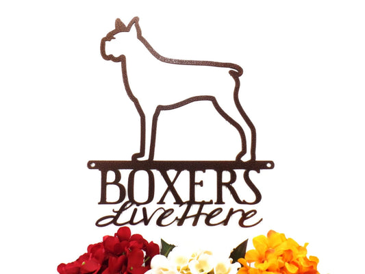 Boxer Dog Metal Sign Outdoor Sign Dog Mom Gift Laser Cut Steel