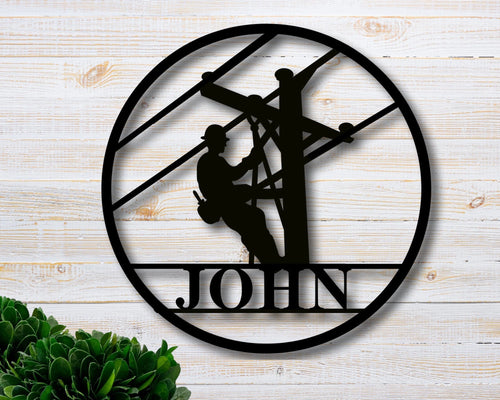 Personalized Lineman Gift Front Door Wreaths Last Name Groomsmen Proposal Christmas Gift Custom Wall Decor Door Hanger Gift For Him