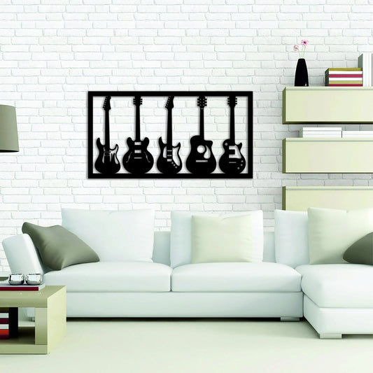 Music Decor Guitar Sign Music Room Decor Musical Note Sign Record Decor Guitar Art Metal Sign Musician Sign - 8 inches - metal sign