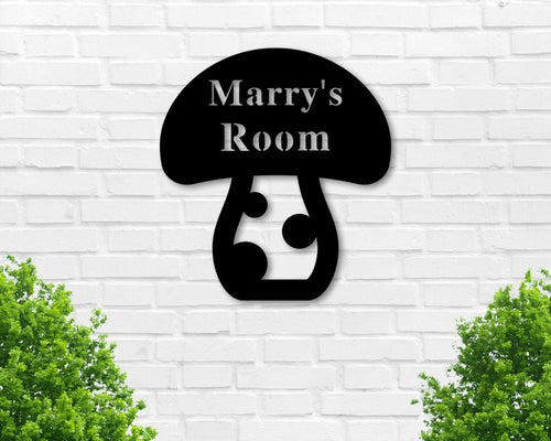 Personalized Mushroom Sign Kitchen Decor Custom Sign Kid's Room Mushroom Sign Gift For Custom Metal Sign Sign Kitchen Sign Custom