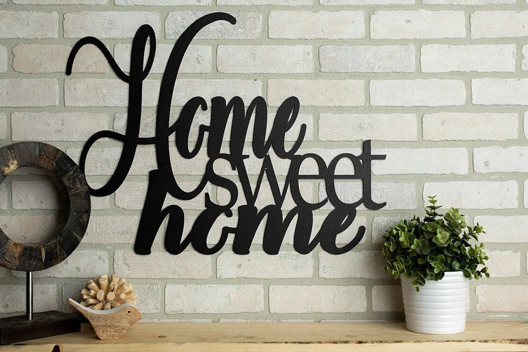Home Sweet Home Metal Art Verse Wall Decor Cut Metal Sign Wall Metal Art